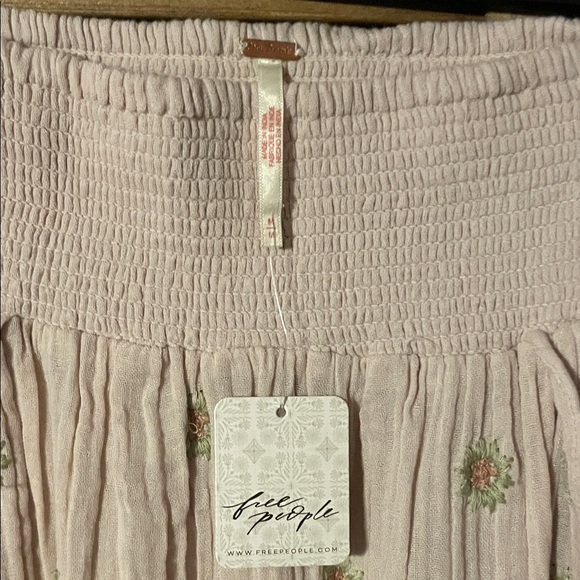 Free People Blush Maxi Skirt with Floral Accents - Picture 2 of 4